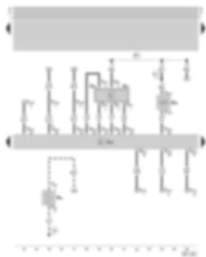 Wiring Diagram  SKODA OCTAVIA 2002 - Motronic control unit - air mass meter and intake air temperature sender