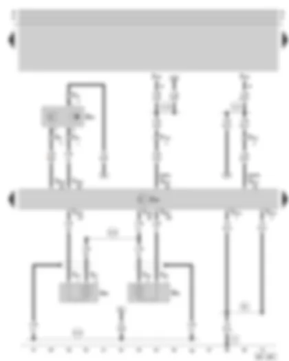 Wiring Diagram  SKODA OCTAVIA 2002 - Motronic control unit - Hall sender - knock sensor I - knock sensor II