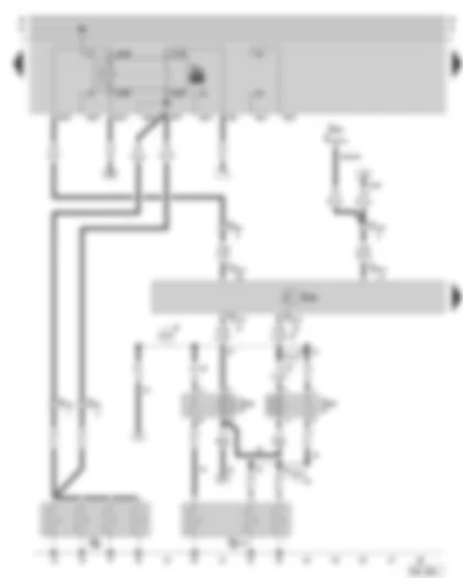 Wiring Diagram  SKODA OCTAVIA 2002 - Diesel direct injection system control unit - glow plugs - glow plug relay - coolant glow plugs