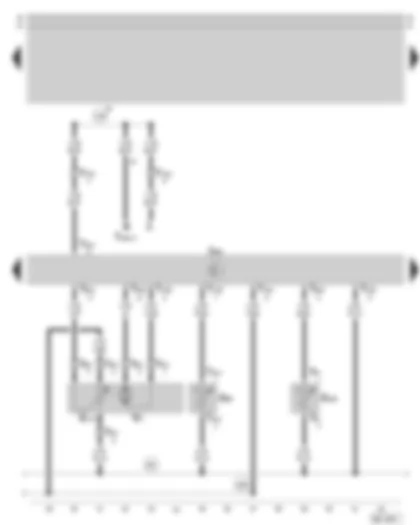 Wiring Diagram  SKODA OCTAVIA 2004 - Climatronic control unit - air flow flap control motor - fresh air intake duct temperature sensor - vent temperature sender - footwell