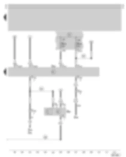 Wiring Diagram  SKODA OCTAVIA 2004 - Radiator fan control unit - fuse holder on the battery - high pressure sender