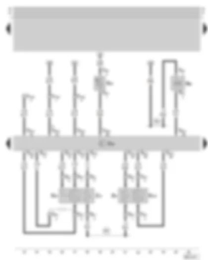 Wiring Diagram  SKODA OCTAVIA 2005 - Motronic control unit - lambda probe - lambda probe after catalytic converter - intake air temperature sender