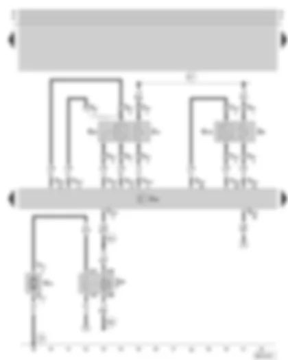 Wiring Diagram  SKODA OCTAVIA 2006 - Motronic control unit - lambda probe - lambda probe after catalytic converter - secondary air pump relay - secondary air pump motor