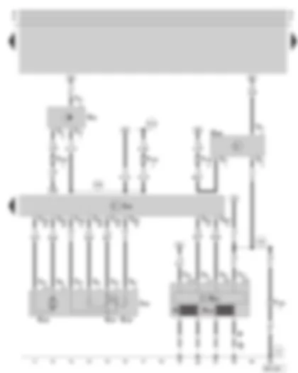 Wiring Diagram  SKODA OCTAVIA 2002 - Motronic control unit - throttle valve control unit - speedometer sender - ignition system - oil level/oil temperature sender