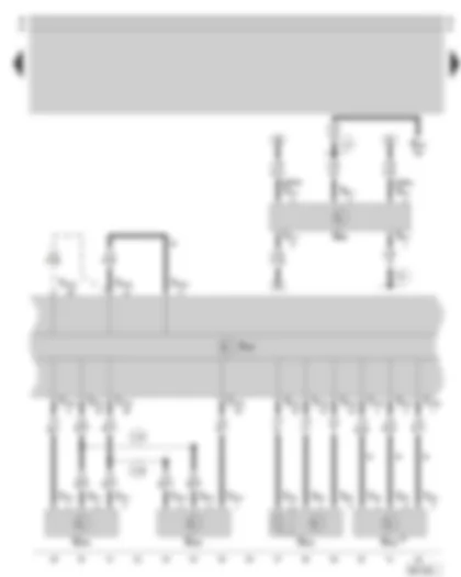 Wiring Diagram  SKODA OCTAVIA 2002 - ABS control unit with EDL and TCS/ESP - steering angle sender - lateral acceleration sender - yaw rate sender - brake pressure sender - longitudinal acceleration sender