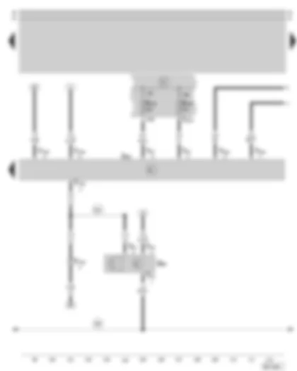 Wiring Diagram  SKODA OCTAVIA 2002 - Radiator fan control unit - fuse holder on the battery - high pressure sender