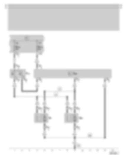 Wiring Diagram  SKODA OCTAVIA 2002 - Radiator fan thermal switch - radiator fan control unit - radiator fan - fuse holder on the battery