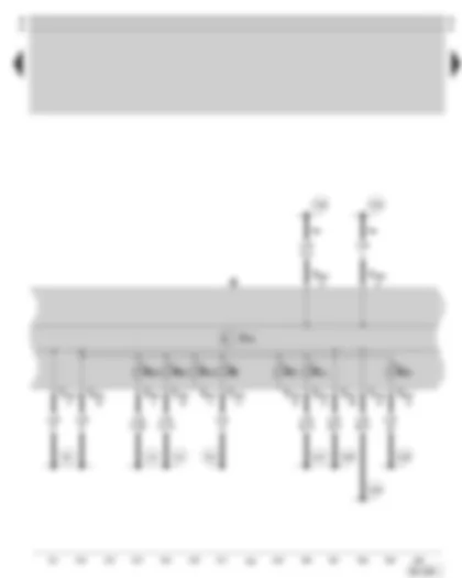 Wiring Diagram  SKODA OCTAVIA 2002 - Dash panel insert - combi-processor in dash panel insert - warning lamps