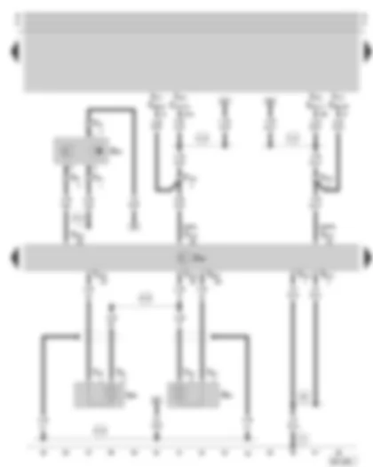 Wiring Diagram  SKODA OCTAVIA 2002 - Motronic control unit - Hall sender - knock sensor I - knock sensor II