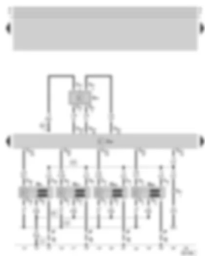 Wiring Diagram  SKODA OCTAVIA 2004 - Motronic control unit - ignition system - air mass meter