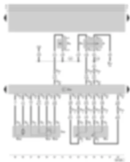 Wiring Diagram  SKODA OCTAVIA 2002 - Motronic control unit - throttle valve control unit - accelerator pedal position sender - brake pedal switch - clutch pedal switch
