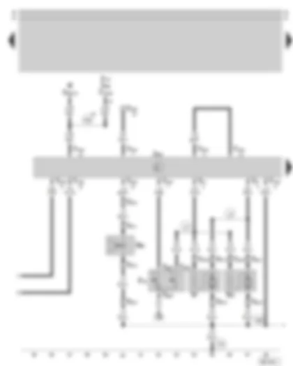 Wiring Diagram  SKODA OCTAVIA 2009 - Radiator fan control unit - radiator fan thermal switch - radiator fan - air conditioning system magnetic coupling