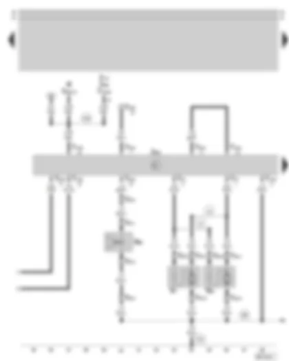 Wiring Diagram  SKODA OCTAVIA 2002 - Radiator fan control unit - radiator fan - air conditioning system magnetic coupling