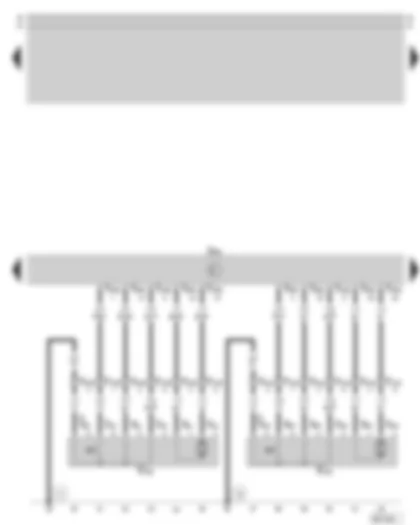 Wiring Diagram  SKODA OCTAVIA 2002 - Convenience electric central control unit - central locking for rear door