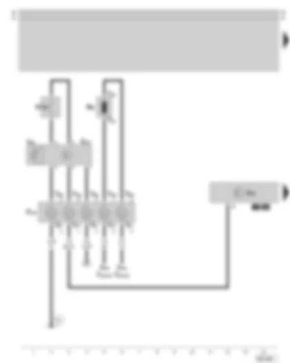 Wiring Diagram  SKODA OCTAVIA 2006 - Operating unit in steering wheel - multi-function steering wheel control unit - horn activation - coil - airbag igniter