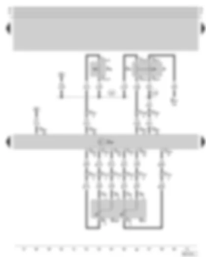 Wiring Diagram  SKODA OCTAVIA 2002 - Motronic control unit - accelerator pedal position sender - brake pedal switch - clutch pedal switch