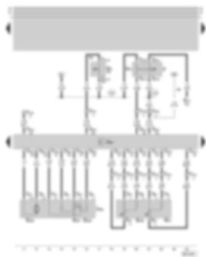 Wiring Diagram  SKODA OCTAVIA 2002 - Simos control unit - throttle valve control unit - accelerator pedal position sender - brake pedal switch - clutch pedal switch