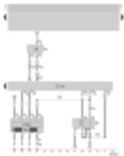 Wiring Diagram  SKODA OCTAVIA 2002 - Motronic control unit - speedometer sender - ignition system - Motronic current supply relay