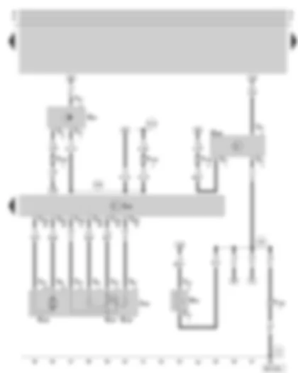 Wiring Diagram  SKODA OCTAVIA 2006 - Motronic control unit - throttle valve control unit - speedometer sender - oil level/oil temperature sender