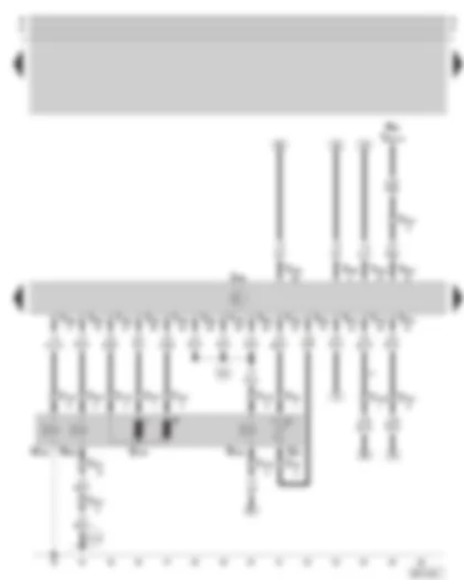 Wiring Diagram  SKODA OCTAVIA 1997 - Diesel direct injection system control unit - modulating piston movement sender