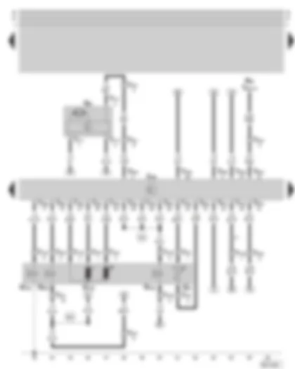 Wiring Diagram  SKODA OCTAVIA 1997 - Diesel direct injection system control unit - modulating piston movement sender - throttle valve positioner