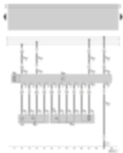 Wiring Diagram  SKODA OCTAVIA 1998 - Central locking for rear left door - window regulator for rear left door