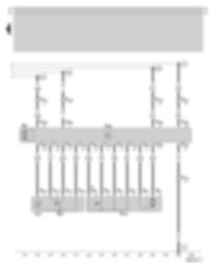 Wiring Diagram  SKODA OCTAVIA 1997 - Central locking for rear right door - window regulator for rear right door