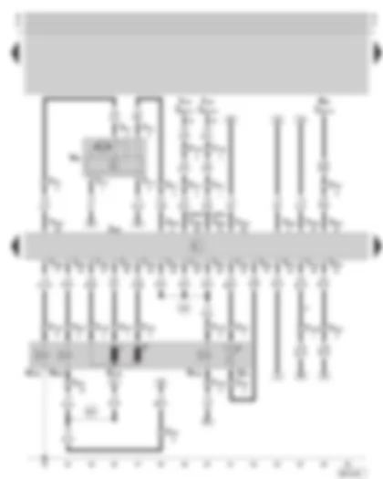 Wiring Diagram  SKODA OCTAVIA 1998 - Diesel direct injection system control unit - modulating piston movement sender - throttle valve positioner