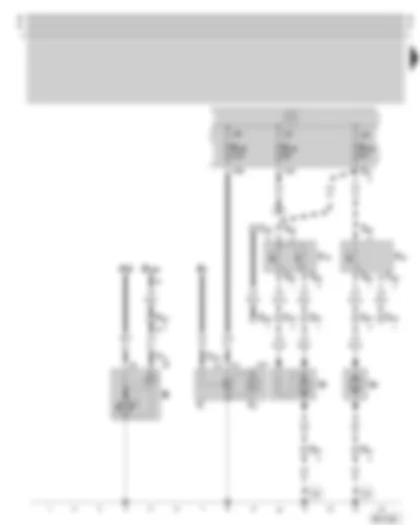 Wiring Diagram  SKODA OCTAVIA 1999 - Starter - alternator - radiator fan - fuse holder on the battery