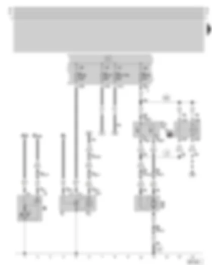 Wiring Diagram  SKODA OCTAVIA 1999 - Starter - alternator - radiator fan - fuse holder on the battery