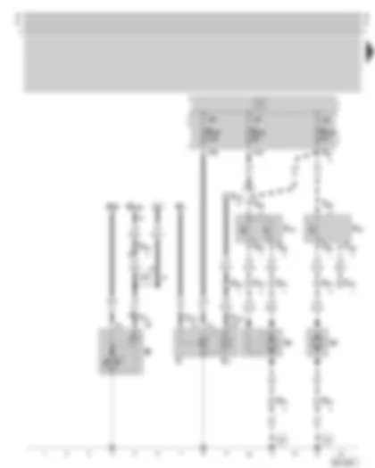 Wiring Diagram  SKODA OCTAVIA 1999 - Starter - alternator - radiator fan - fuse holder on the battery