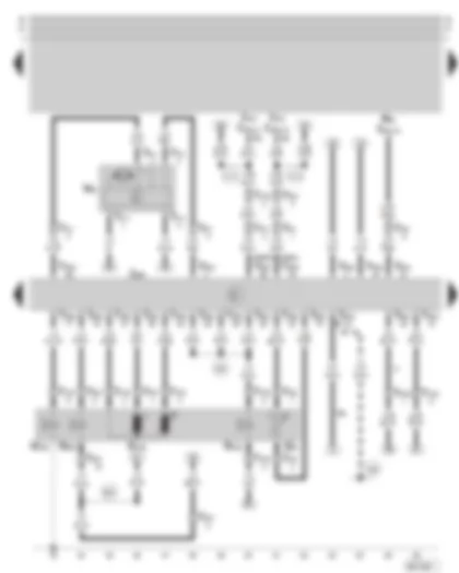 Wiring Diagram  SKODA OCTAVIA 1999 - Diesel direct injection system control unit - modulating piston movement sender - throttle valve positioner
