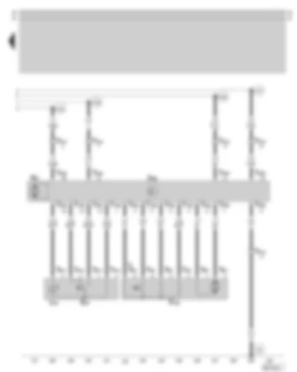 Wiring Diagram  SKODA OCTAVIA 1999 - Central locking for rear right door - window regulator for rear right door