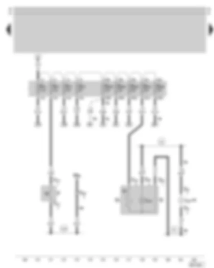 Wiring Diagram  SKODA OCTAVIA 2002 - Socket - cigarette lighter - ashtray light - brake light switch - fuse holder