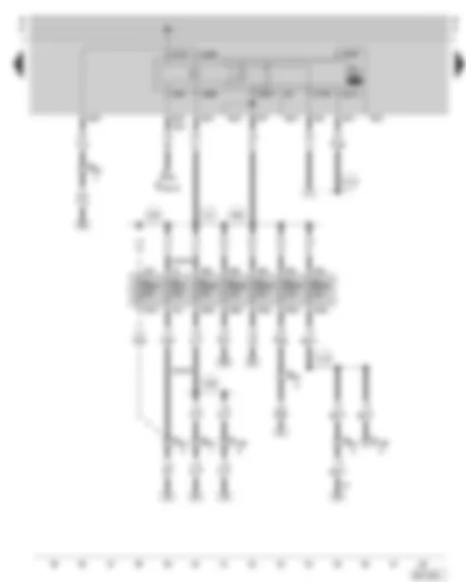 Wiring Diagram  SKODA OCTAVIA 2002 - Fuel pump relay - fuse holder