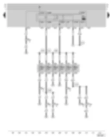 Wiring Diagram  SKODA OCTAVIA 2002 - Fuel pump relay - fuse holder