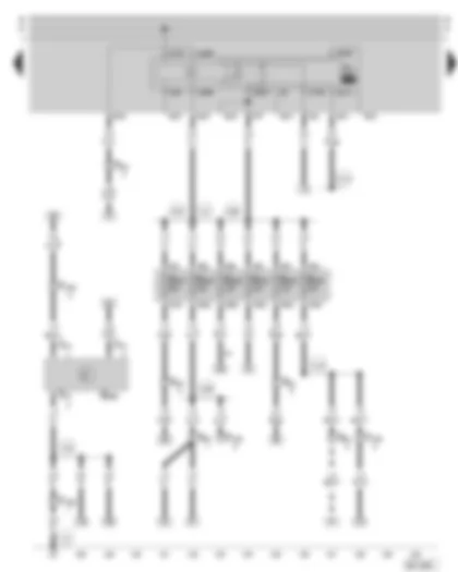 Wiring Diagram  SKODA OCTAVIA 2002 - Fuel pump relay - oil level/oil temperature sender - fuse holder
