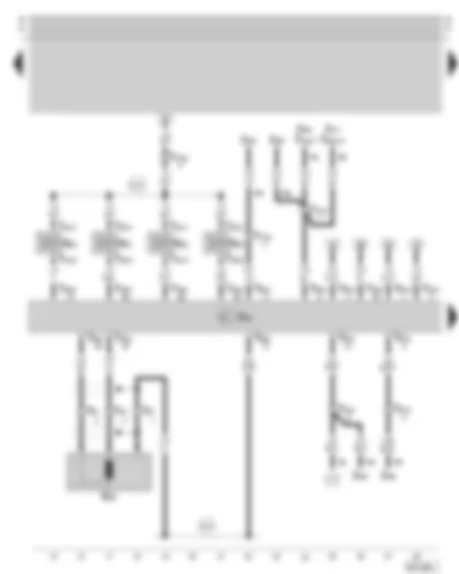 Wiring Diagram  SKODA OCTAVIA 2003 - Simos control unit - injection valves - engine speed sender