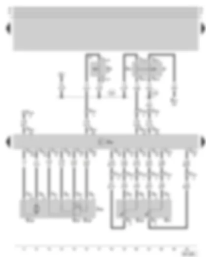 Wiring Diagram  SKODA OCTAVIA 2004 - Simos control unit - throttle valve control unit - accelerator pedal position sender - brake pedal switch - clutch pedal switch