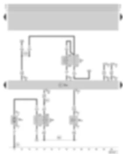 Wiring Diagram  SKODA OCTAVIA 2003 - Motronic control unit - Motronic current supply relay - secondary air pump relay - secondary air pump motor - secondary air inlet valve