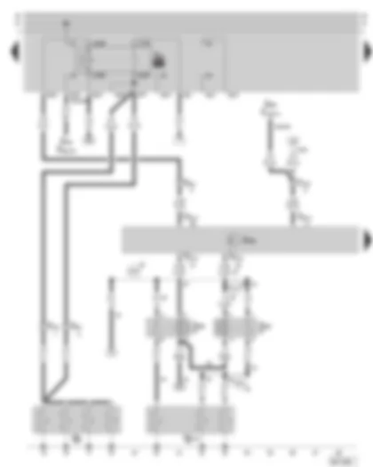Wiring Diagram  SKODA OCTAVIA 2005 - Diesel direct injection system control unit - glow plugs - glow plug relay - coolant glow plugs