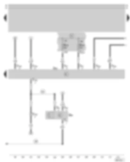 Wiring Diagram  SKODA OCTAVIA 2004 - Radiator fan control unit - fuse holder on the battery - high pressure sender