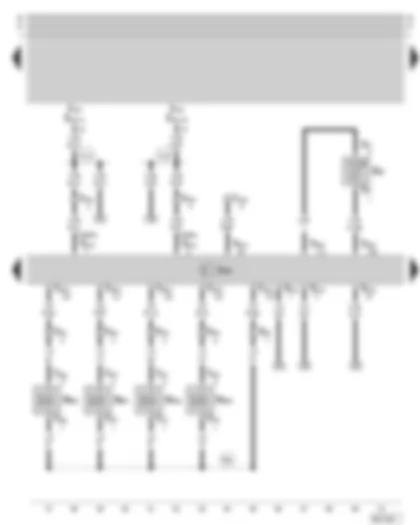 Wiring Diagram  SKODA OCTAVIA 2003 - Diesel direct injection system control unit - unit injector valves - fuel temperature sender