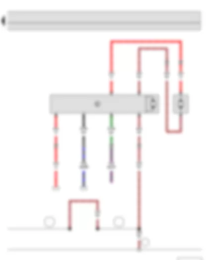 Wiring Diagram  SKODA RAPID 2015 - Radiator fan control unit - Radiator fan - Radiator fan on right of radiator