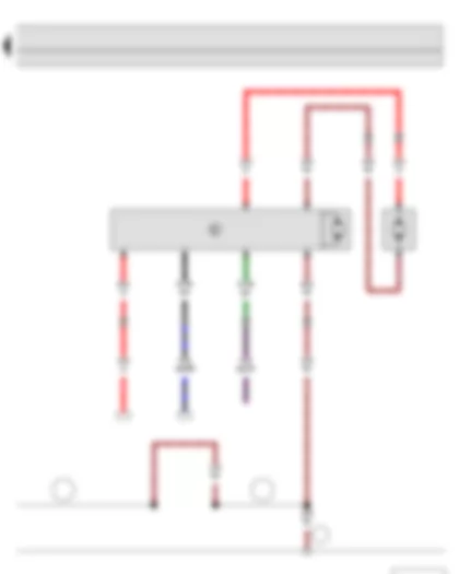 Wiring Diagram  SKODA RAPID 2014 - Radiator fan control unit - Radiator fan - Radiator fan on right of radiator