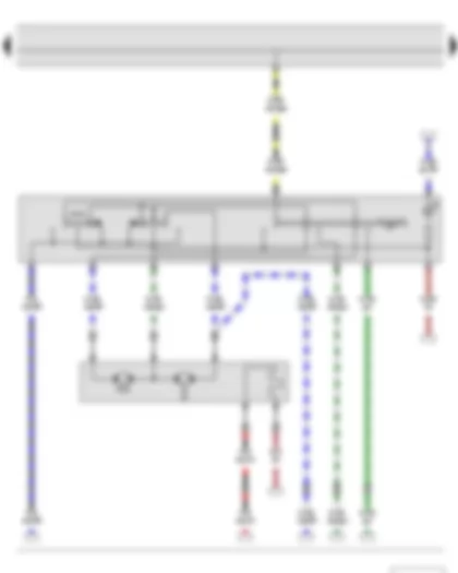 Wiring Diagram  SKODA ROOMSTER 2011 - Mirror adjustment switch - Driver side exterior mirror