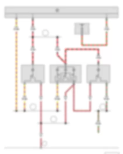 Wiring Diagram  SKODA ROOMSTER 2011 - Fuse holder B - Front interior light - Front passenger reading light - Driver side reading light - Rear interior light