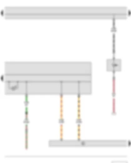 Wiring Diagram  SKODA ROOMSTER 2011 - Bonnet contact switch - Data bus diagnostic interface - Dash panel insert