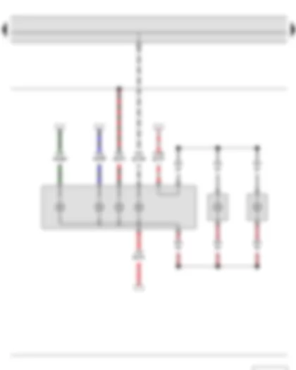Электросхемa  SKODA ROOMSTER 2011 - Лампа правого заднего габаритного огня - Правый задний фонарь