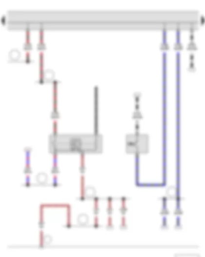 Электросхемa  SKODA ROOMSTER 2011 - Выключатель фонарей заднего хода - Выключатель педали тормоза